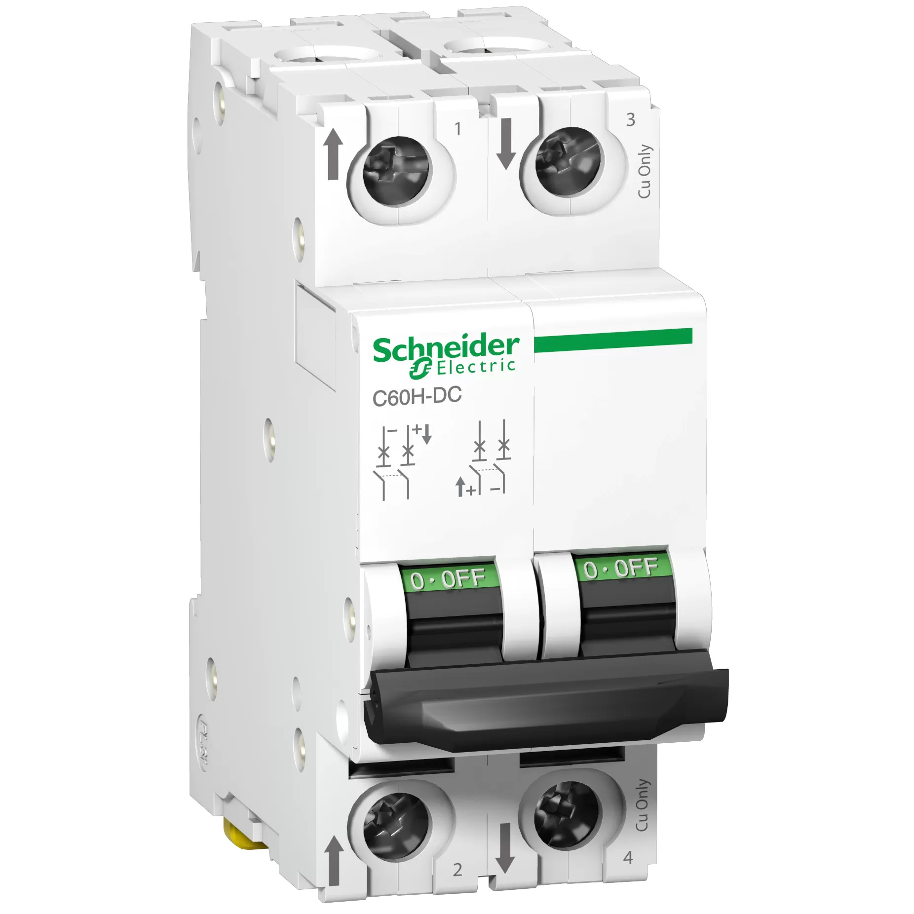 Schneider Electric Leitungsschutzschalter C60H-DC, 2P, 5A, C-Charakteristik, A9N61525
