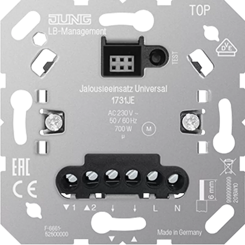 Jung Jalousieeinsatz Universal, mit Nebenstelleneingang 1731JE