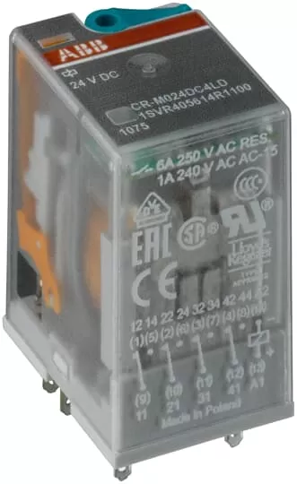 ABB CR-M125DC4 Steckbares Interface-Relais 4We, A1-A2=125VDC, 250V/6A 1SVR405613R8200