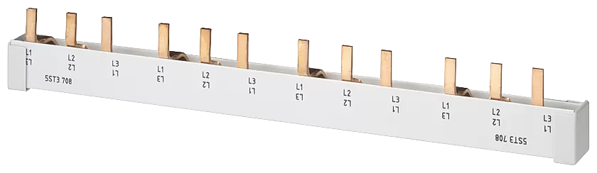 Siemens Stiftsammelschiene berührungssicher, 16mm2 3-phasig, 214mm lang schneidbar 5ST3708