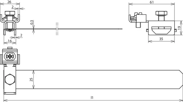 Dehn Erdungsbandrohrschelle D 27-114mm m. Anschlussklemme 2 x 4-25mm² NIRO 540911