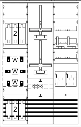 Striebel & John KS406EHZ Mess- und Wandlerschrank Aufputz, mit BKE-I KS406EHZ