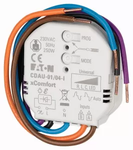 Eaton Smart-Dimmaktor, R/L/C/LED, 0-250W, 230VAC, Unterputz, mit Eingang 182444