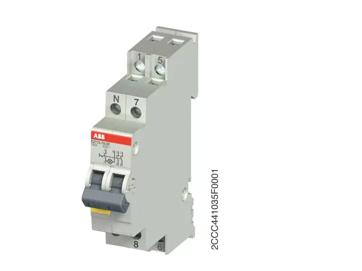 ABB E211X-16-20 Ausschalter mit gelber LED 230V 16A 2S 250VAC 2CCA703110R0001