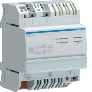 Hager Spg. Versorg 1Ausg,1Dr.320mA+24VDC 640mA TXA114