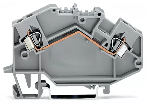 WAGO 2-Leiter-Durchgangsklemme;2,5 mm²;mittige Beschriftung;grau 780-601