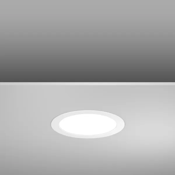 RZB Toledo Flat Round, 18 W, 1650 lm, 840, weiß, DALI Einbau-Downlights, D 255 H 3, 110° 901453.002.1.76