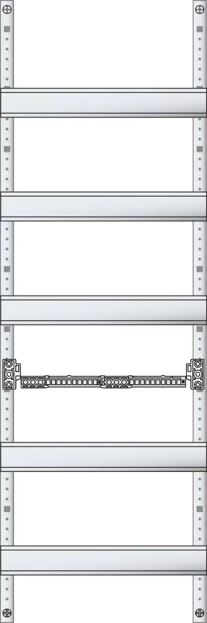 ABN ESPRO-Verteilerfeld für Flachverteiler 1 x 5-reihig mit N+PE Steckklemmen  MFK15R