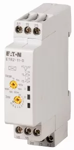 Eaton Zeitrelais, 2 W, 0,05 s - 100 h, ansprechverzögert, 24 - 240 V AC 50/60 Hz, 24 - 48 V DC 119426