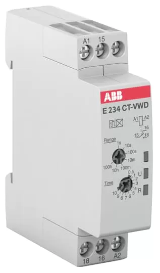 ABB CT-VWD.12 Zeitrelais, einschaltwischend 1We, 24-240VAC, 24-48VDC 1SVR500130R0000