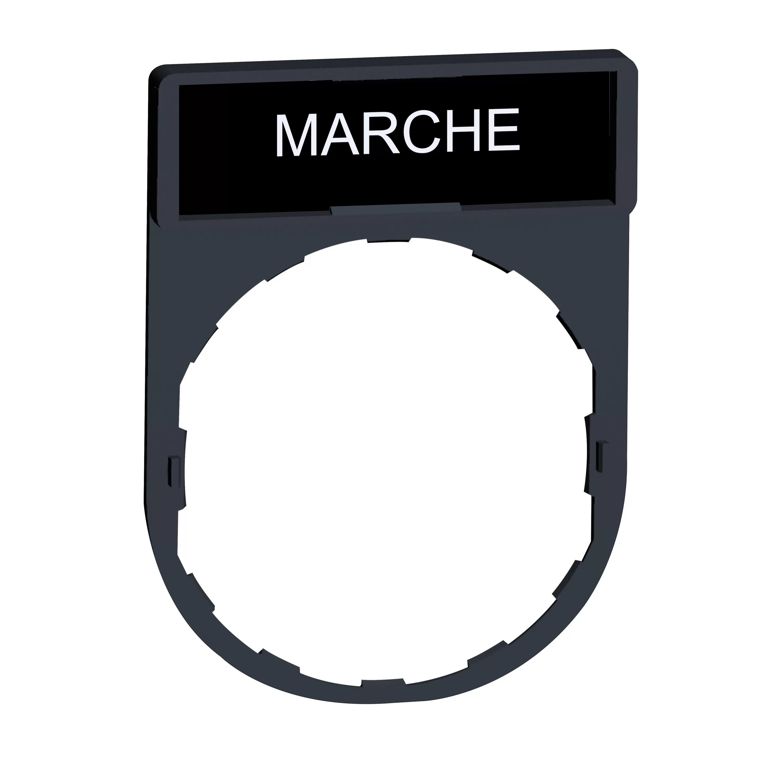 Schneider Electric Schildträger 30x40mm, für Ø 22 Geräte, m. Schild MARCHE ZBY2103
