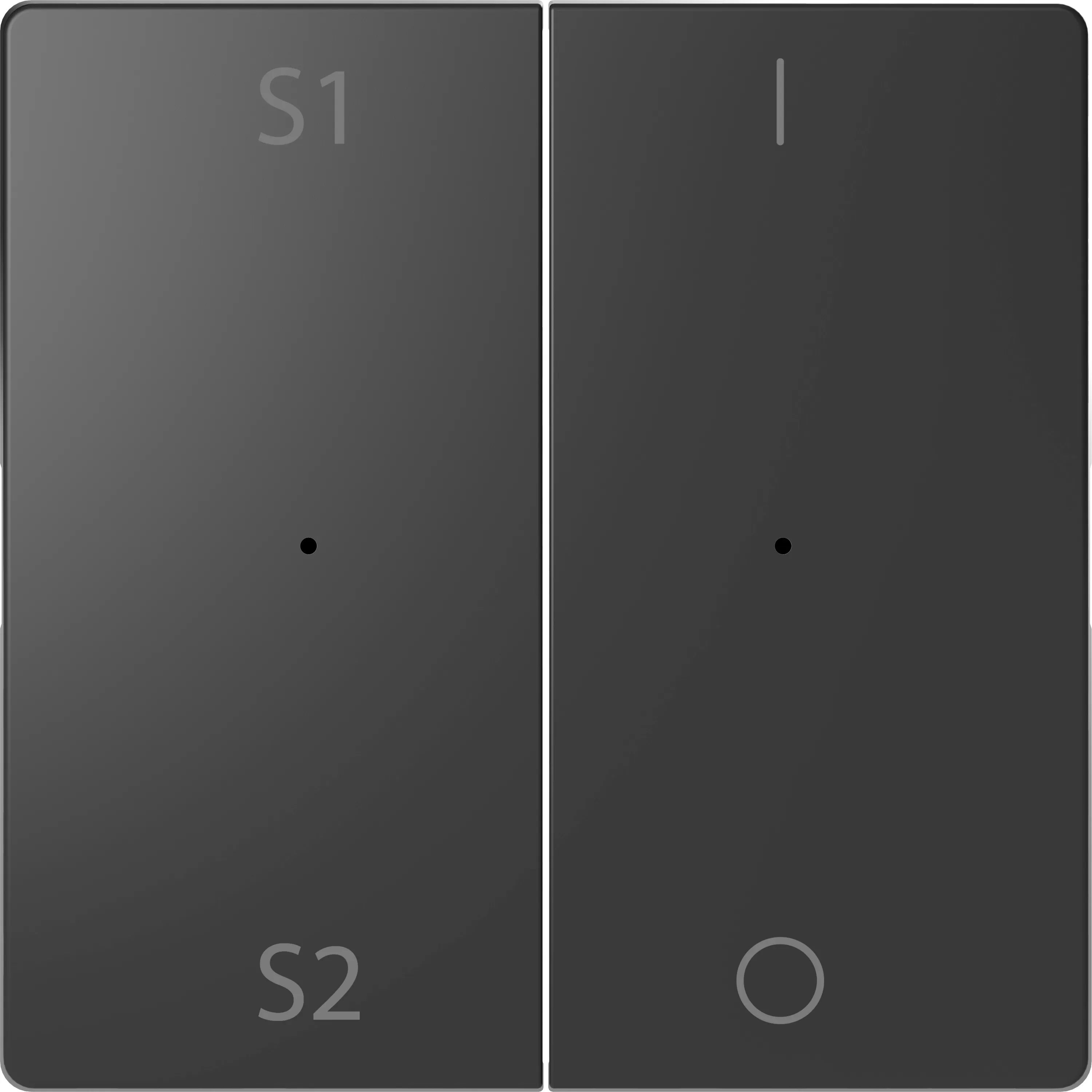 Merten Wippen für Taster-Modul 2fach (Szene1/2, 1/0), Anthrazit, System Design MEG5228-6034