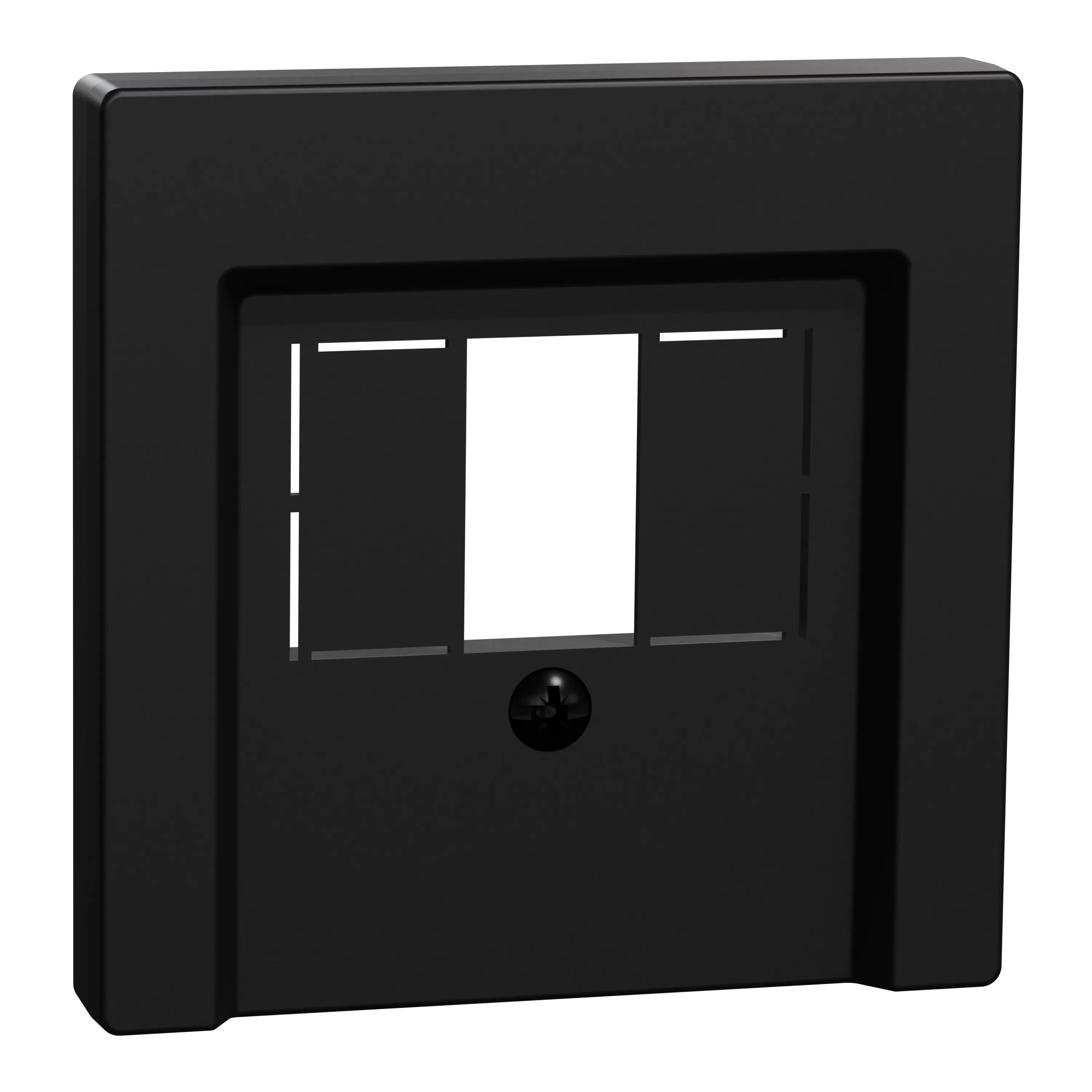 Merten Zentralplatte für TAE/Audio/USB, schwarz matt, System M MEG4250-0403