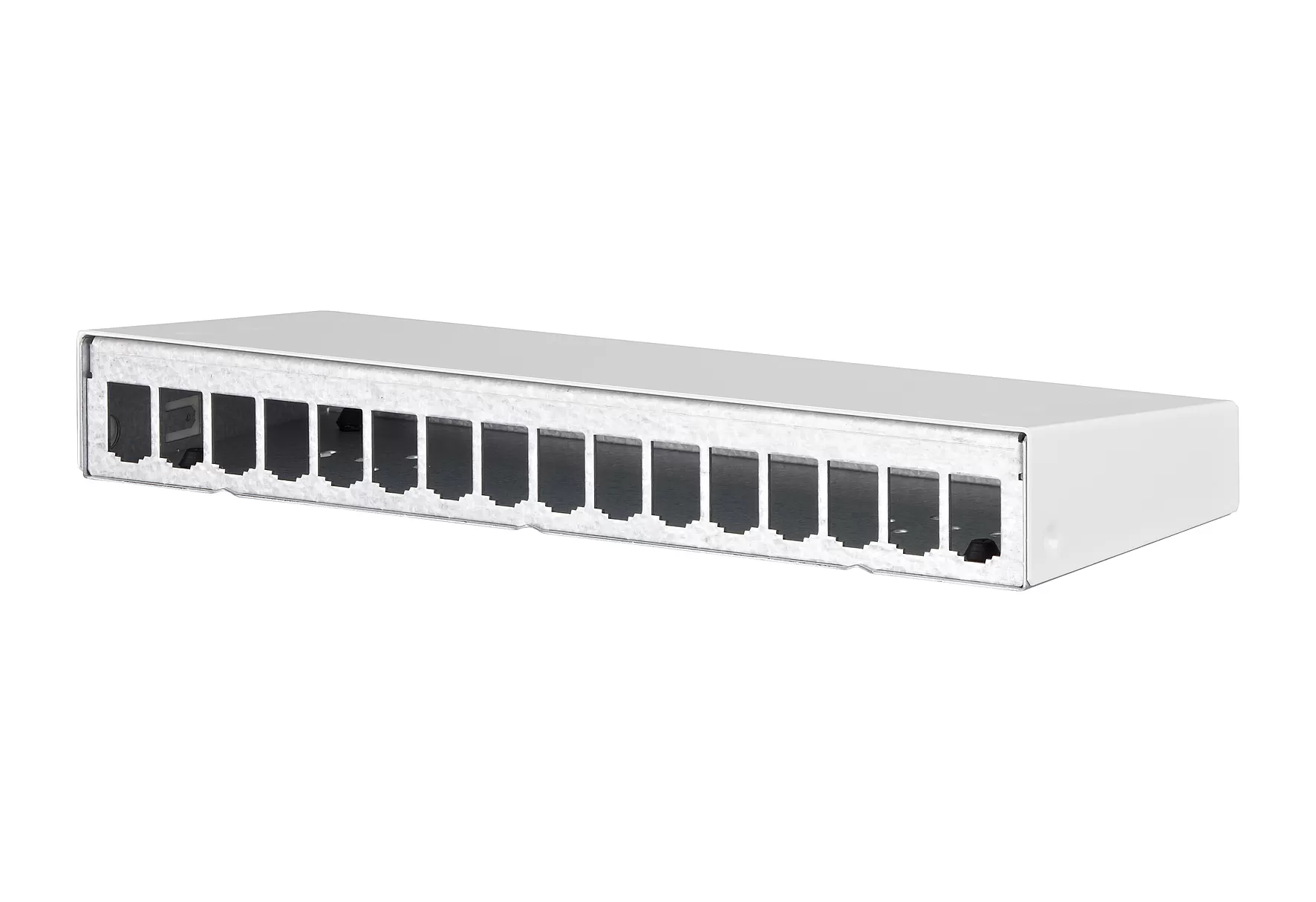 Metz Connect Modul AP-Gehäuse 16 Port reinweiß, unbestückt 130861-1602-E