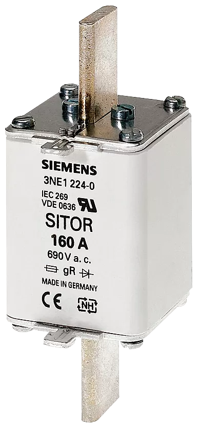 Siemens SITOR-Sicherungseinsatz, mit Messerkontakten, NH1, In: 250 A, gS, Un AC: 690 V 3NE12270