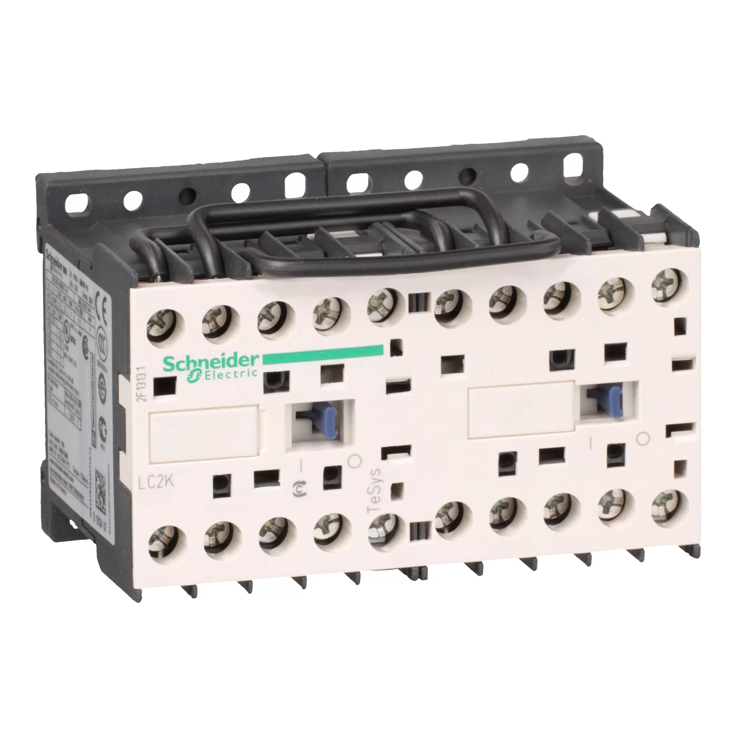 Schneider Electric Wendeschützkombination, 3p+1S, 2,2kW/400V/AC3, 6A, Spule 24V 50/60Hz LC2K0610B7