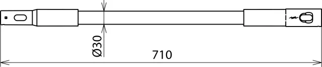 Dehn Handhabeverlängerung m. Steckkupplung L 710mm 766335