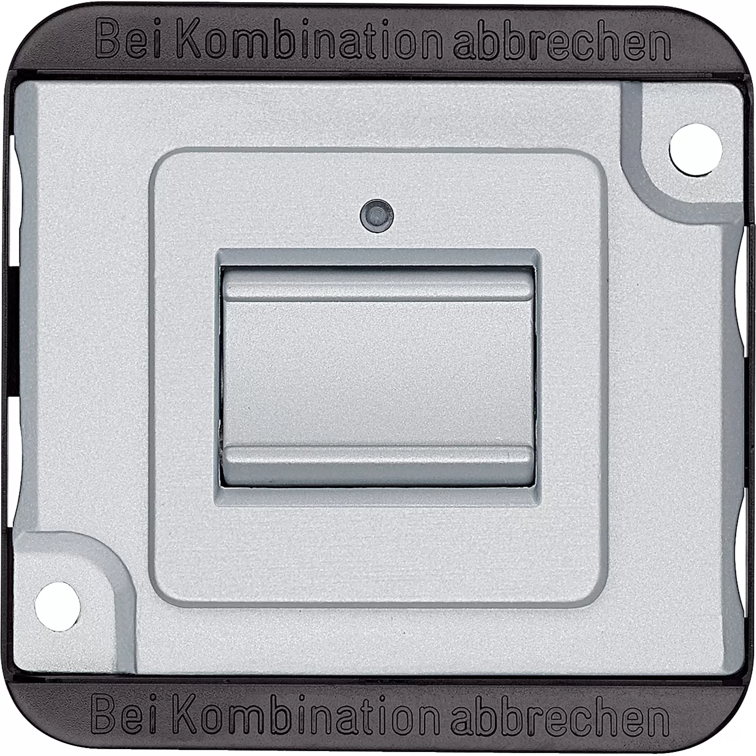 Merten Taster-Einsatz mit N-Klemme, Wechsel 1-polig, 10 A, AC 250 V, Steckklemmen, mattsilber,PANZER MEG3156-7060