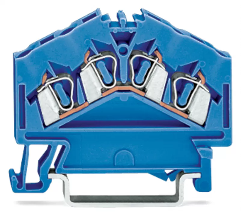 WAGO 4-Leiter-Durchgangsklemme;2,5 mm²;für Anwendungen Ex i geeignet;blau 280-656