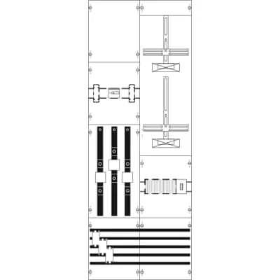 Striebel & John KA4246 Mess- und Wandlerfeld H5/B2 vorverdrahtet mit Zählerkreuz KA4246