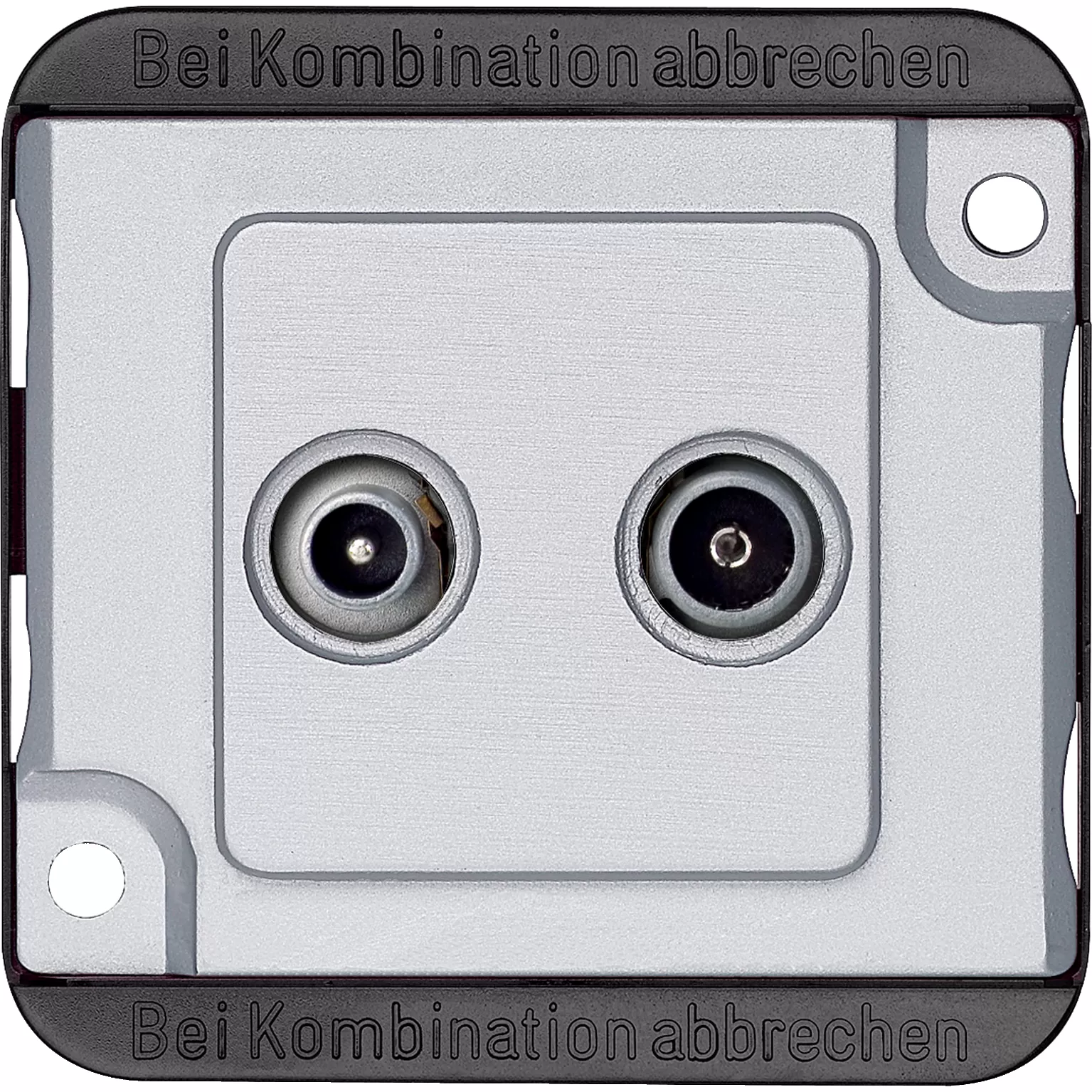 Merten BK-/Sat-Antennenstichdose, 2fach, mattsilber, PANZER 299460