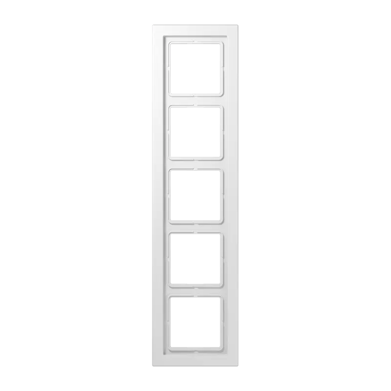Jung Rahmen 5fach, senkrechte und waagerechte Montage, Duroplast, LS-DESIGN, alpinweiß LSD985WW