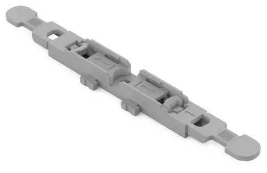 WAGO Befestigungsadapter mit Zugentlastung;1-fach;für Durchgangsverbinder mit Hebel;grau 221-2501