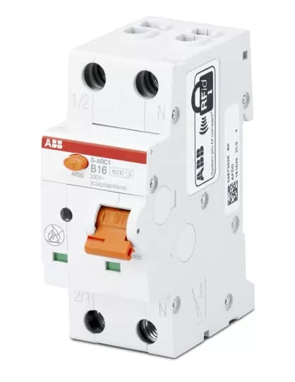 ABB AFDD+LS S-ARC1-B16, 6kA, 1P+N, 2TE Fehlerlichtbogen-Schutzeinrichtung + LS 2CSA255901R9165