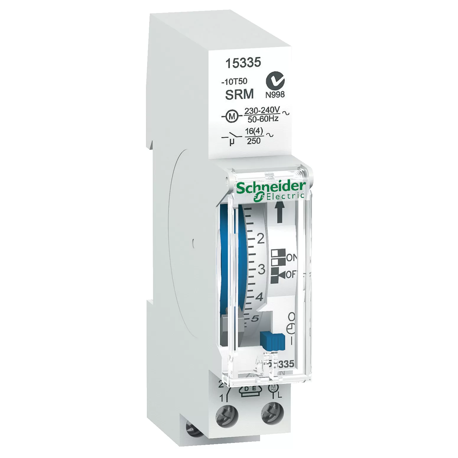 Schneider Electric Zeitschaltuhr mechanisch IH24h 1c SRM, 1 TE, 24 Std., 1 Kanal -ohne Reserve 15335