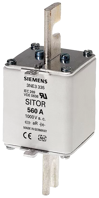 Siemens SITOR-Sicherungseinsatz, mit geschlitzten Messerkontakten, NH2, In: 710 A, aR 3NE33378