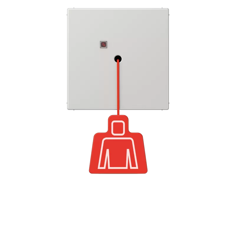 Jung Notrufsystem Zugtaster, Serie LS, lichtgrau NRSLS0834ZTLG