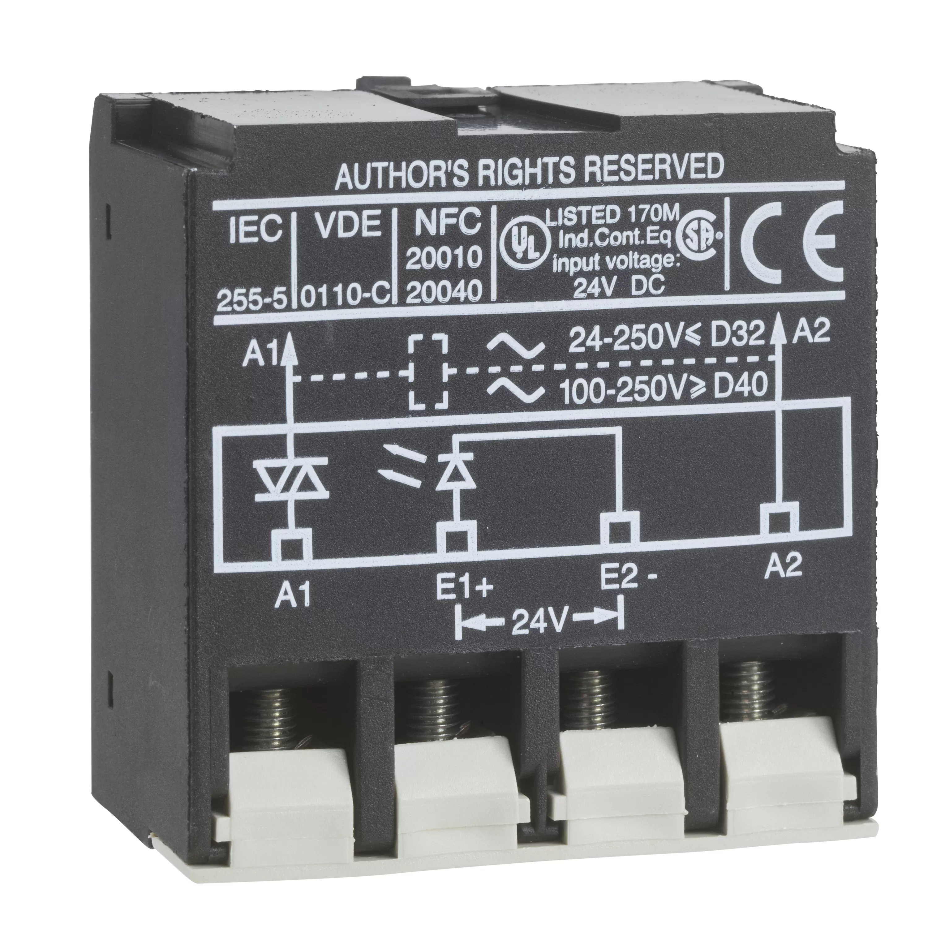 Schneider Electric Interfacemodul, Halbleiter, 24V DC / 250V AC LA4DWB