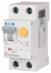 Eaton FI/LS Kombination, 16 A, 300 mA, LS-Charakteristik: C, 1p+N, FI-Charakteristik: A 236972