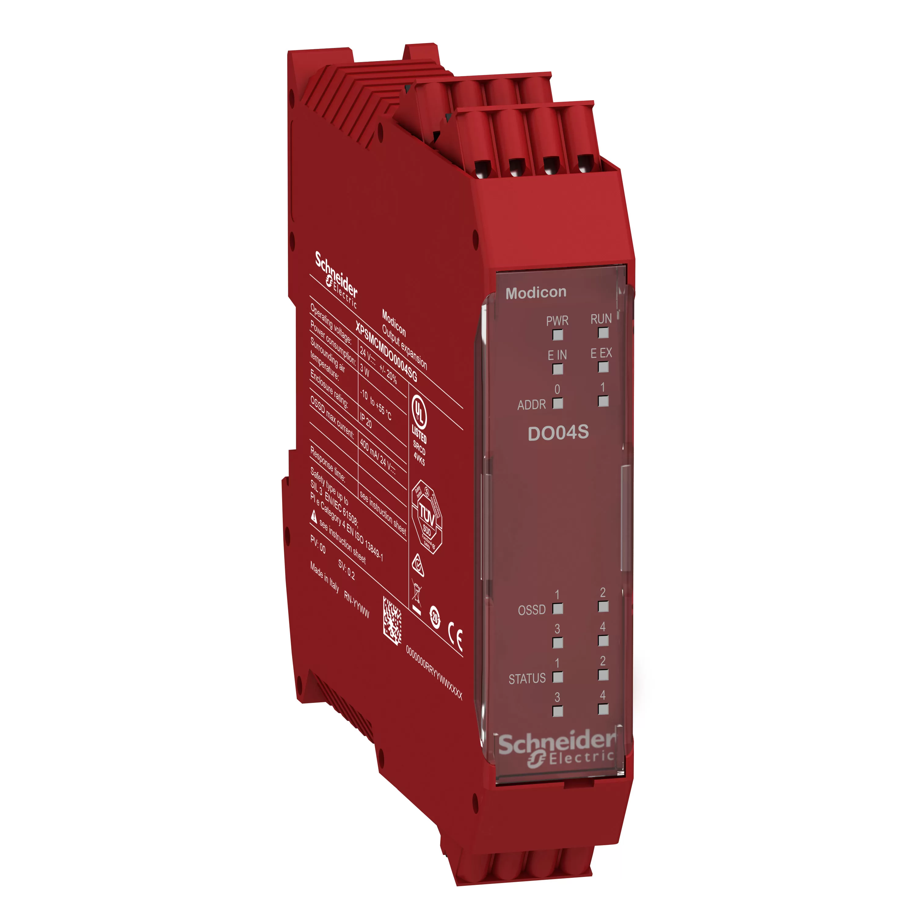 Schneider Electric Ausgangs-Erweiterungsmodul Modicon XPSMCM, 4A, sichere Halbleiter, Federzugklemmen XPSMCMDO0004SG