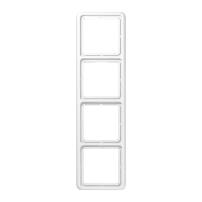 Jung Rahmen 4fach, senkrechte und waagerechte Montage, Duroplast, CD 500, alpinweiß CD584WW