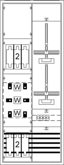 Striebel & John KS4205 Mess- und Wandlerschrank, Aufputz mit Zählerkreuz KS4205