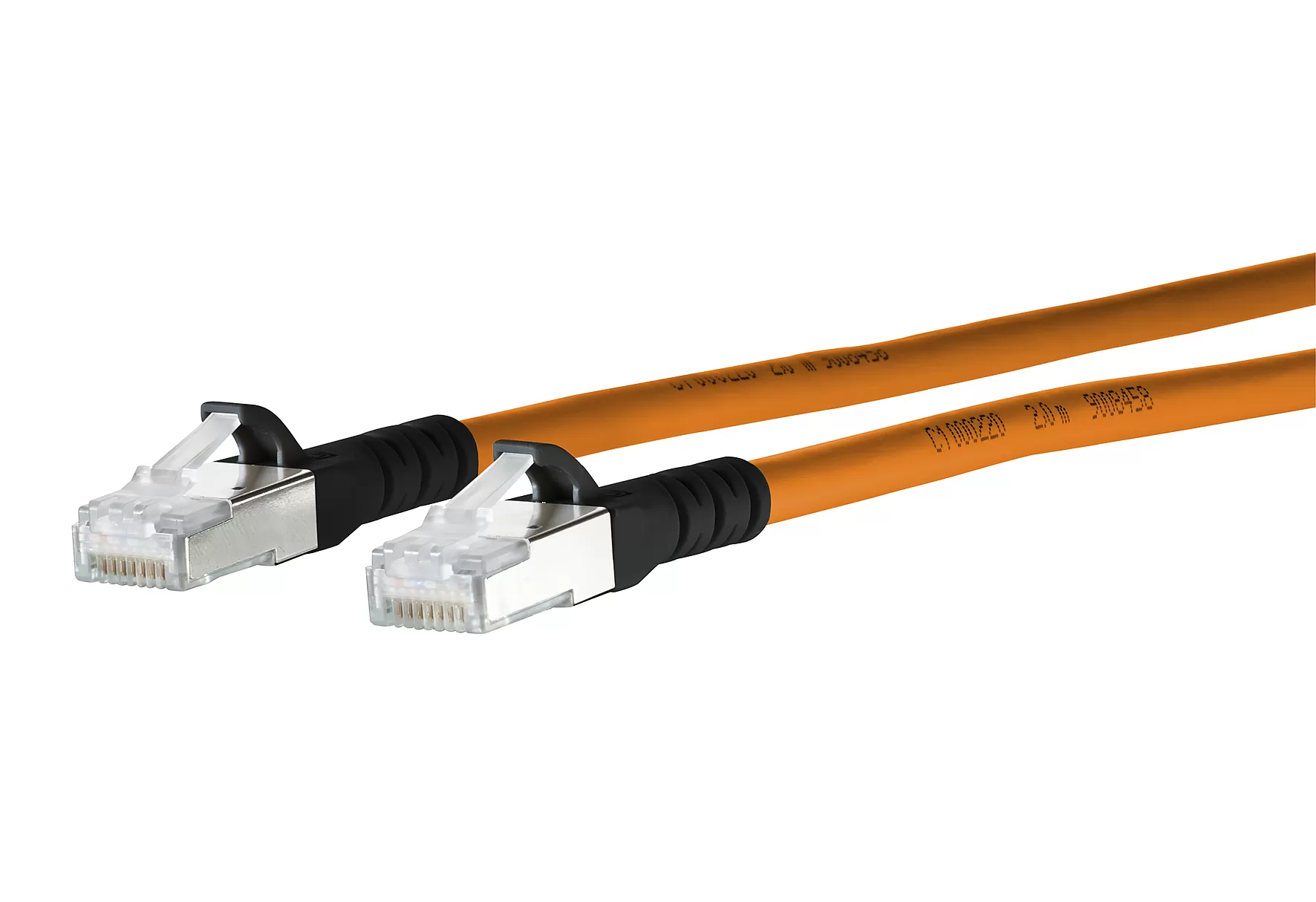 Metz Connect Patchkabel Cat.6A AWG 26 2,0 m orange-schwarz 1308452001-E