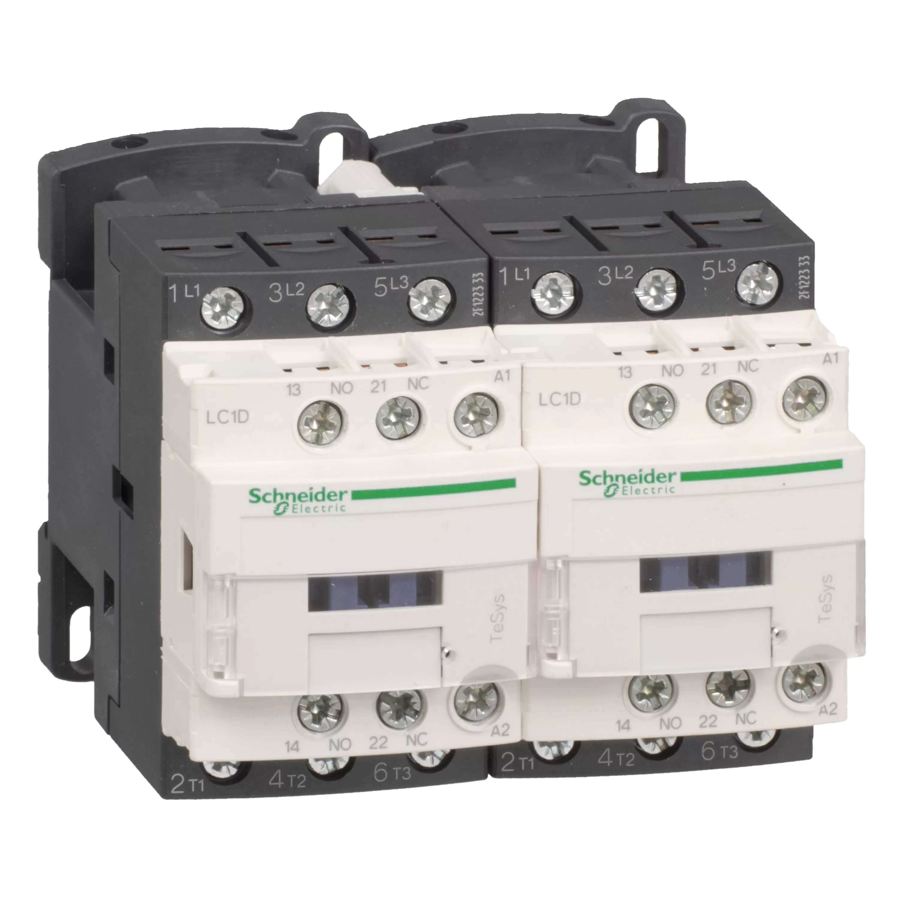 Schneider Electric Wendeschützkombination, 3p+1S+1Ö, 5,5kW/400V/AC3, 12A, Spule 115V 50/60Hz LC2D12FE7