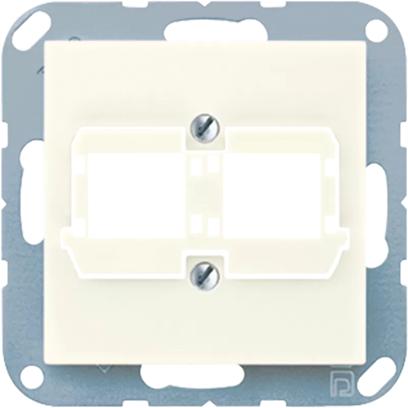 Jung Abdeckung für Modular-Jack-Steckbuchsen 2fach, Reichle + De Massari, Duroplast, Serie A, weiß A569-21ACS