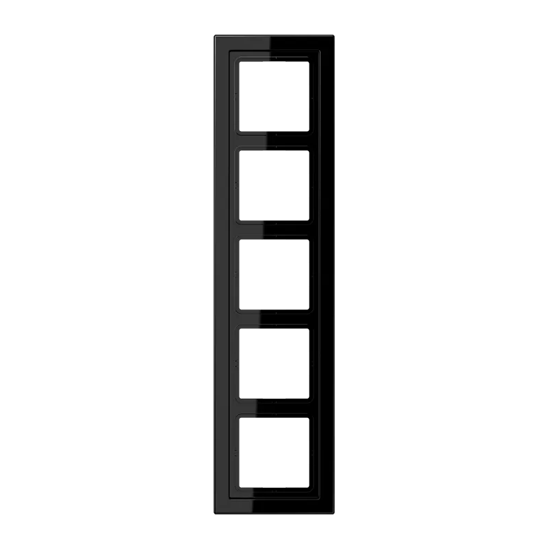 Jung Rahmen 5fach, senkrechte und waagerechte Montage, Duroplast, LS-DESIGN, schwarz LSD985SW