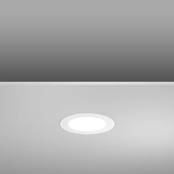 RZB Toledo Flat Round, 9 W, 830 lm, 840, weiß, DALI Einbau-Downlights, D 190 H 2, 110° 901452.002.1.76