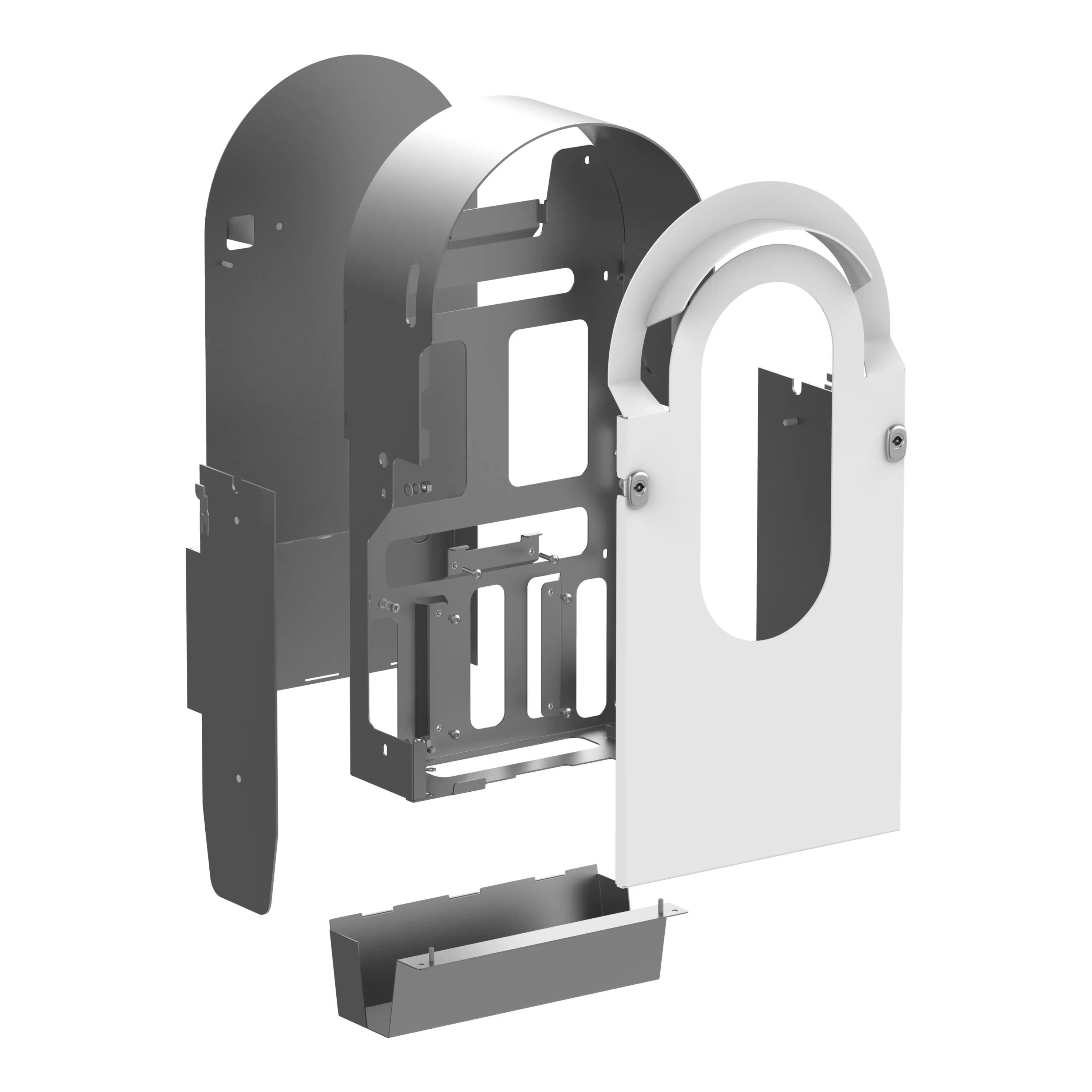 Schneider Metallic-Kit für EVlink Pro AC Wandmontage, 1 Ladepunkt, IK10, C4M EVA1RWKS1