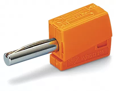 WAGO Bananenstecker;für Buchsendurchmesser 4 mm;orange 215-211