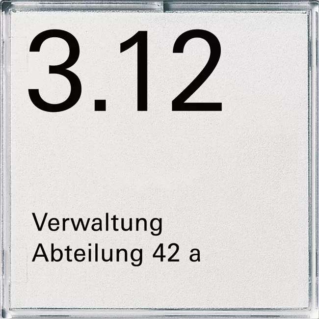 Gira Namens-/Türschild 1f Zubehör 107100