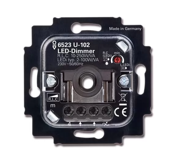 Busch-Jaeger 6523 U-102 | Busch-Drehdimmer UP, LED, 2-100 W