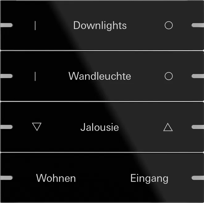 Gira Wippenset 4f indiv. Tastsens.4 TS4 G Schwarz 503405