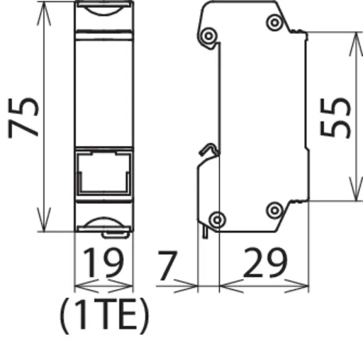 Dehn Überspannungsableiter DEHNpatch mit 2 RJ45-Buchsen 929121