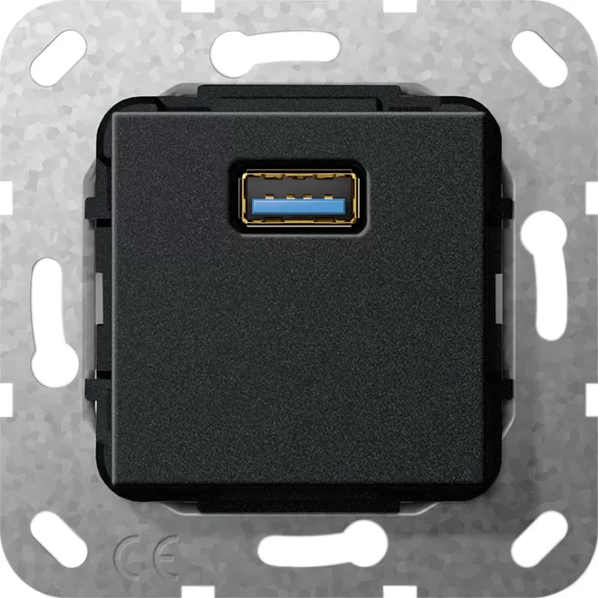 Gira USB 3.0 A K-Peitsche Einsatz Schwarz m 568310