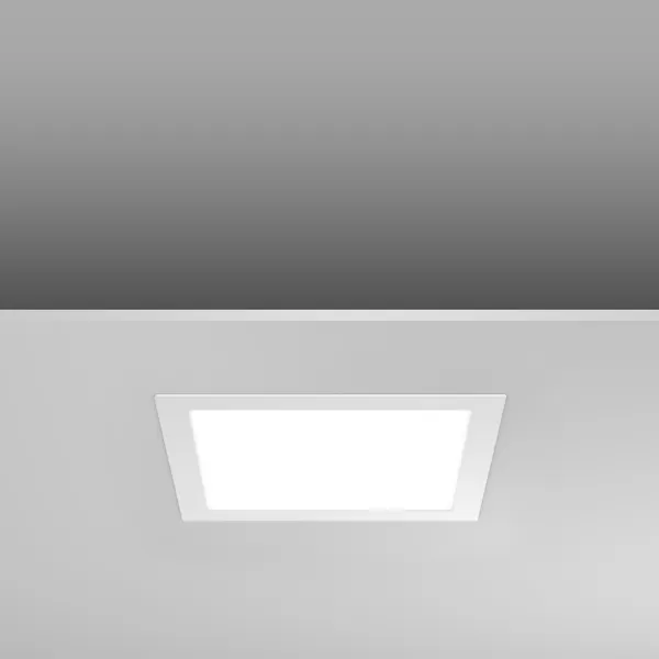 RZB Toledo Flat Square, 22 W, 2050 lm, 830, weiß, on/off Einbau-Downlights, L 300 B 300 H 3, 108° 901488.002