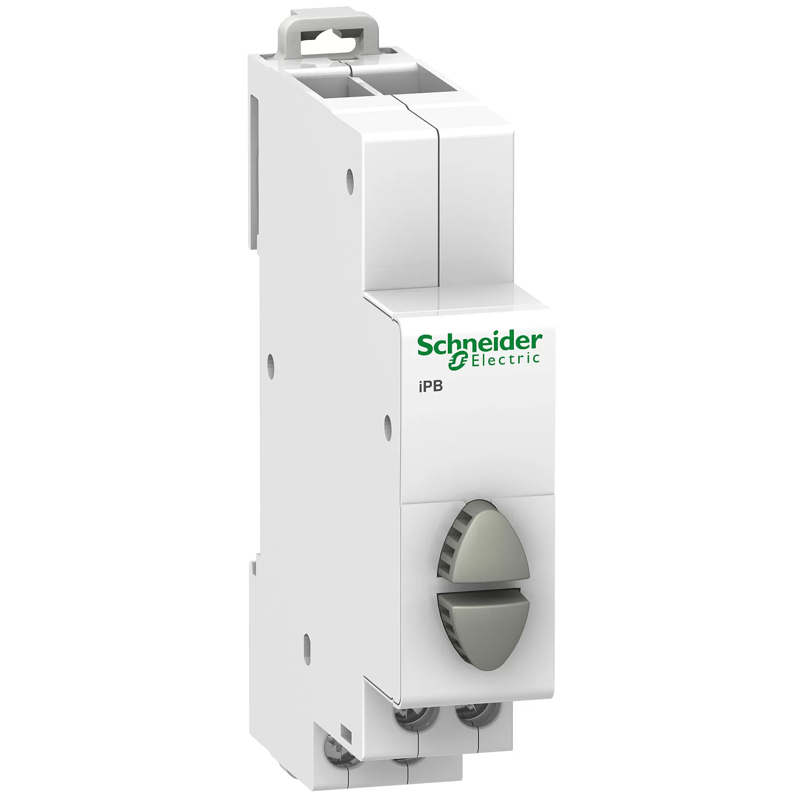 Schneider Electric Doppel-Drucktaster iPB, 2 Schließer, Taste grau/grau A9E18035